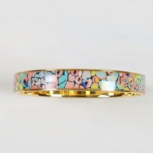 Lily Pulitzer gold and multicolor bangle bracelet.
